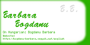 barbara bogdanu business card